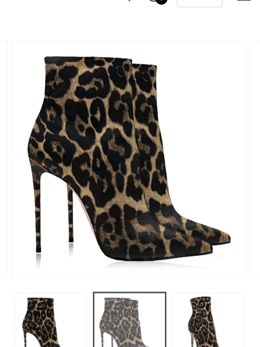 Identita Leopard Print Stiletto Ankle Boots - Women's 4inch Reg $515